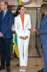 KATE MIDDLETON at Official Meeting with Prime Minister of Jamaica Andrew Holness 03/23/2022