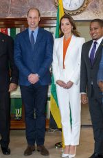 KATE MIDDLETON at Official Meeting with Prime Minister of Jamaica Andrew Holness 03/23/2022