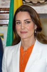 KATE MIDDLETON at Official Meeting with Prime Minister of Jamaica Andrew Holness 03/23/2022