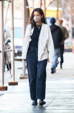 KATIE HOLMES Out and About in New York 03/02/2022