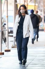 KATIE HOLMES Out and About in New York 03/02/2022