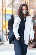 KATIE HOLMES Out and About in New York 03/02/2022