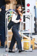 KATIE HOLMES Out and About in New York 03/02/2022