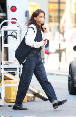 KATIE HOLMES Out and About in New York 03/02/2022