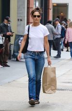 KATIE HOLMES Out Shopping in New York 03/19/2022