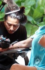KATIE PRICE Gets New Tattoo on Holiday in Thailand 03/10/2022