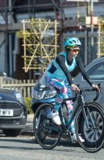KATYA JONES and AIMEE FULLER Out for a Cycle Ride in London 03/26/2022