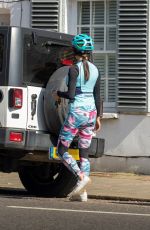 KATYA JONES and AIMEE FULLER Out for a Cycle Ride in London 03/26/2022