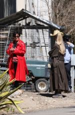 KHLOE KARDASHIAN and KRIS JENNER Film at an Animal Sanctuary in Ventura County 03/10/2022