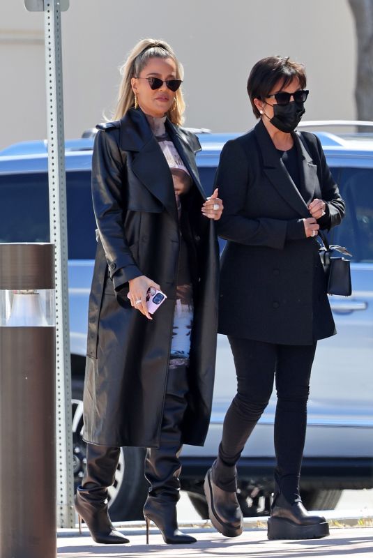 KHLOE KARDASHIAN and KRIS JENNER Out in Los Angeles 03/10/2022