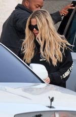 KHLOE KARDASHIAN at Her Daughter Gymnastics Class in Woodland Hills 03/04/2022