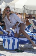 KIMBERLEY GARNER in Bikini Botooms at a Beach in Miami 03/29/2022