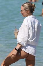 KIMBERLEY GARNER in Bikini Botooms at a Beach in Miami 03/29/2022