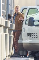 KIRSTEN DUNST on the Set of Civil War in Atlanta 03/18/2022