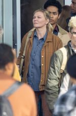 KIRSTEN DUNST on the Set of Civil War in Atlanta 03/18/2022