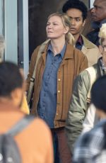 KIRSTEN DUNST on the Set of Civil War in Atlanta 03/18/2022