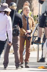 KIRSTEN DUNST on the Set of Civil War in Atlanta 03/21/2022