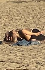 KOURTNEY KARDASHIAN and Travis Barker on the Beach in Laguna Beach 03/10/2022