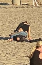 KOURTNEY KARDASHIAN and Travis Barker on the Beach in Laguna Beach 03/10/2022