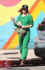 KRISTEN BELL in Green Sweatsuit Out in Los Angeles 03/18/2022