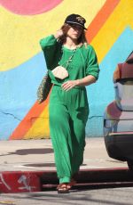 KRISTEN BELL in Green Sweatsuit Out in Los Angeles 03/18/2022