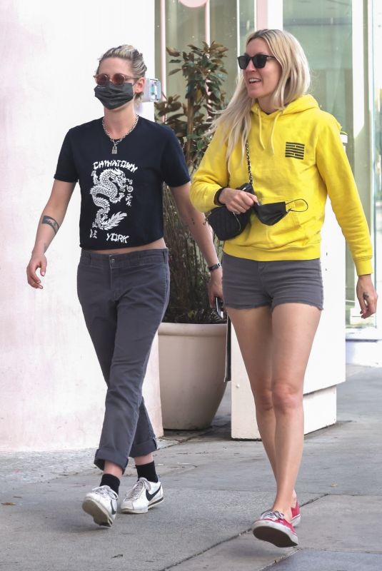 KRISTEN STEWART and DYLAN MEYER Out Shopping in West Hollywood 03/14/2022