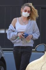 KRISTEN STEWART Leaves a Hair Salon in Beverly Hills 03/22/2022