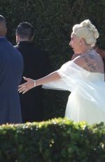 LADY GAGA Arrives at Elton John AIDS Foundation