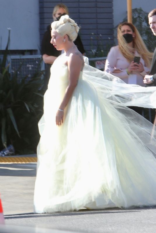 LADY GAGA Arrives at Elton John AIDS Foundation