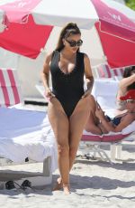 LARSA PIPPEN in Wwimsuit at a Beach in Miami 03/26/2022