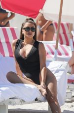 LARSA PIPPEN in Wwimsuit at a Beach in Miami 03/26/2022