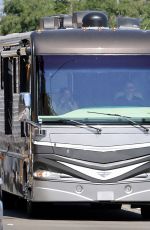 LEANN RIMES and Eddie Cibrian in Their Enormous Luxury Winnebago in Los Angeles 03/18/2022
