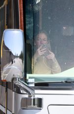 LEANN RIMES and Eddie Cibrian in Their Enormous Luxury Winnebago in Los Angeles 03/18/2022
