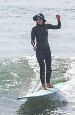 LEIGHTON MEESTER at a Surf Session on Manhattan Beach 03/03/2022