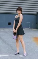 LENA MAHFOUF Arrives at Coperni Show at Paris Fashion Week 03/03/2022