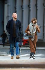 LILY COLLINS and Charlie McDowell Out in New York 03/21/2022