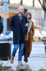 LILY COLLINS and Charlie McDowell Out in New York 03/21/2022