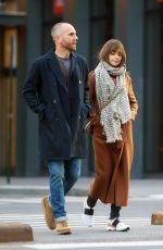 LILY COLLINS and Charlie McDowell Out in New York 03/21/2022