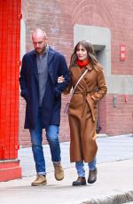 LILY COLLINS and Charlie McDowell Out in New York 03/23/2022