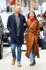 LILY COLLINS and Charlie McDowell Out in New York 03/23/2022