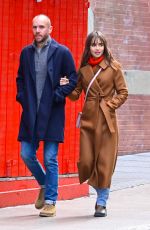 LILY COLLINS and Charlie McDowell Out in New York 03/23/2022