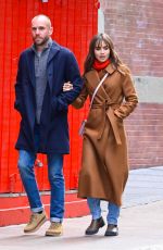LILY COLLINS and Charlie McDowell Out in New York 03/23/2022