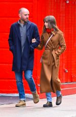 LILY COLLINS and Charlie McDowell Out in New York 03/23/2022