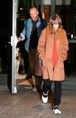 LILY COLLINS and Charlie McDowell Out in New York 03/24/2022