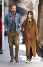 LILY COLLINS and Charlie McDowell Out in New York 03/24/2022