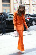 LILY COLLINS Arrives at the rosby Hotel in New York 03/23/2022