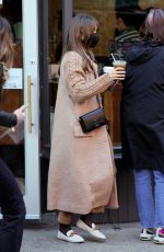 LILY COLLINS at a Coffee Shop in New York 03/22/2022