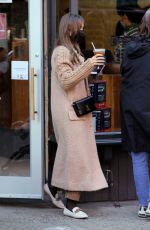 LILY COLLINS at a Coffee Shop in New York 03/22/2022