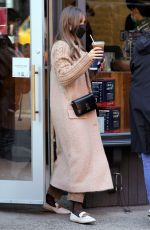 LILY COLLINS at a Coffee Shop in New York 03/22/2022