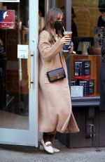LILY COLLINS at a Coffee Shop in New York 03/22/2022